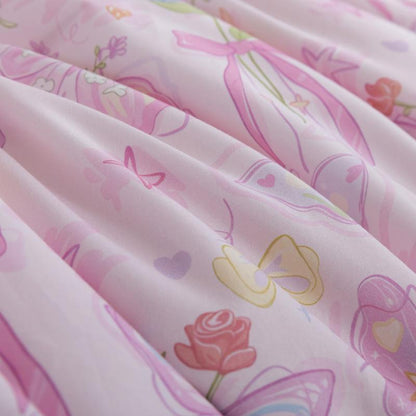Kids Comforter Set - Floral Bowknot