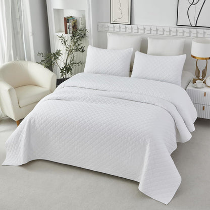 white bedspread