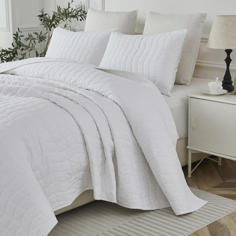 white bedspread