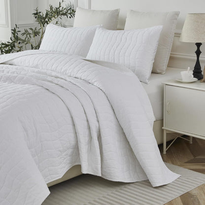 white bedspread