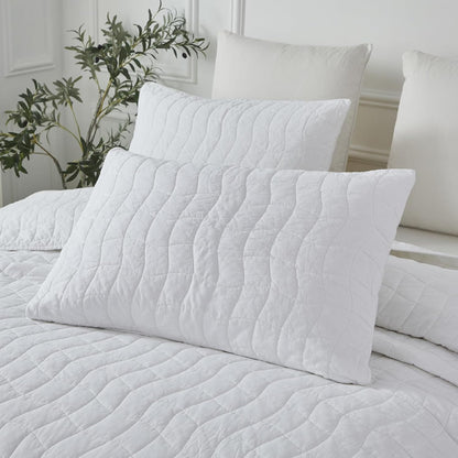 neutral white bedding