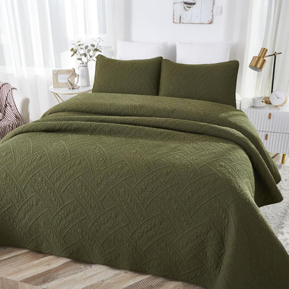 olive green bedding