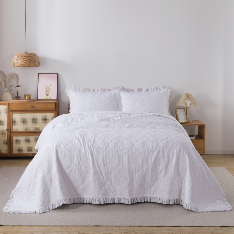 This bedroom features a Brandream Quilt Set.