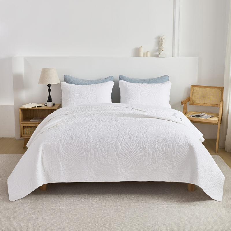 This bedroom features a Brandream Quilt Set.