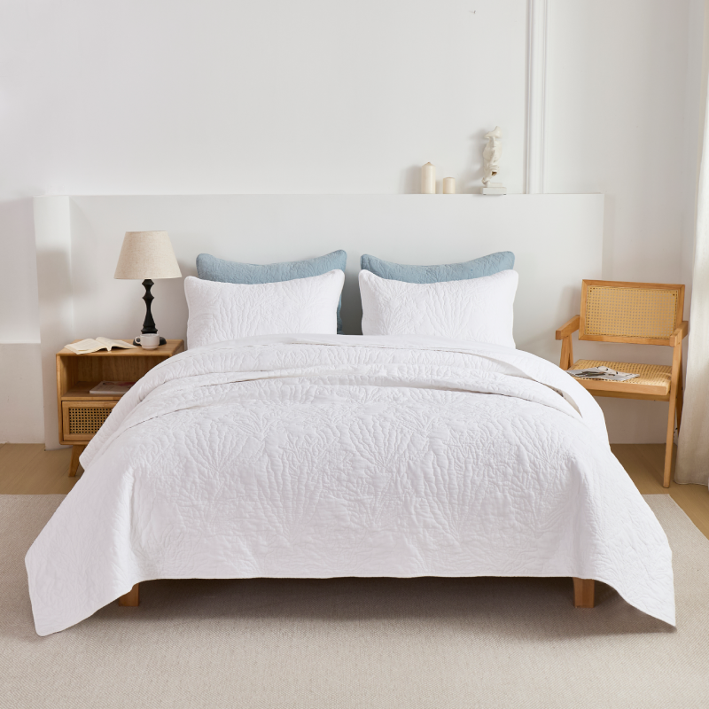 This bedroom features a Brandream Quilt Set.