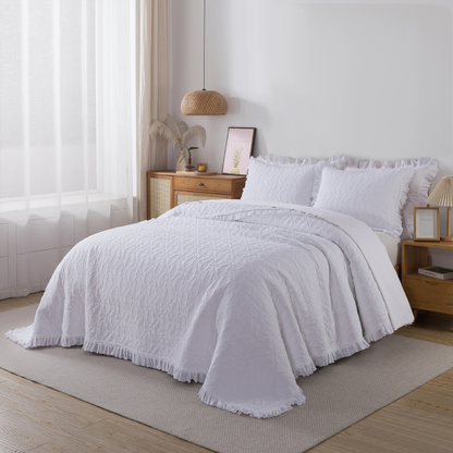 This bedroom features Brandream's quilt/coverlet and pillow sham.