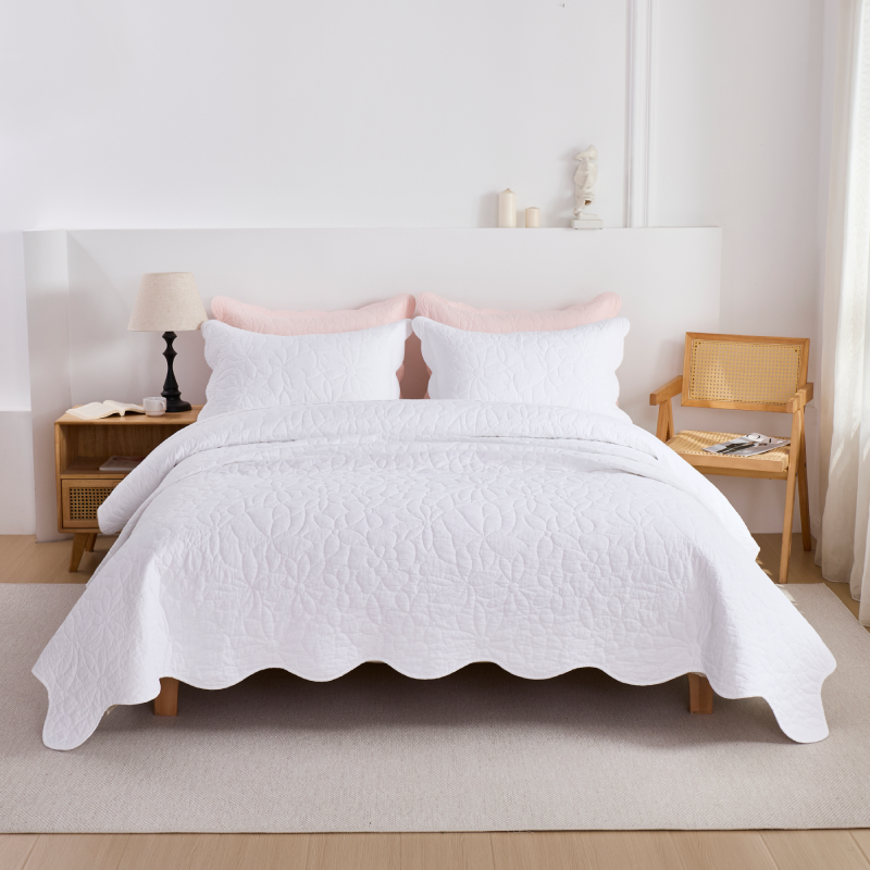 This bedroom features a Brandream Quilt Set.