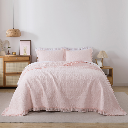 This bedroom features a Brandream Quilt Set.