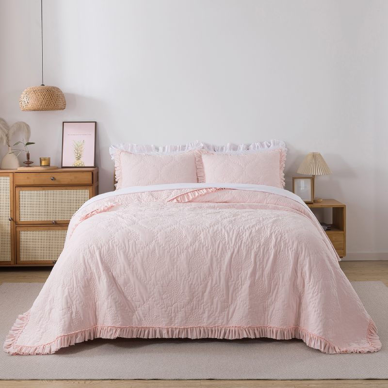 This bedroom features a Brandream Quilt Set.