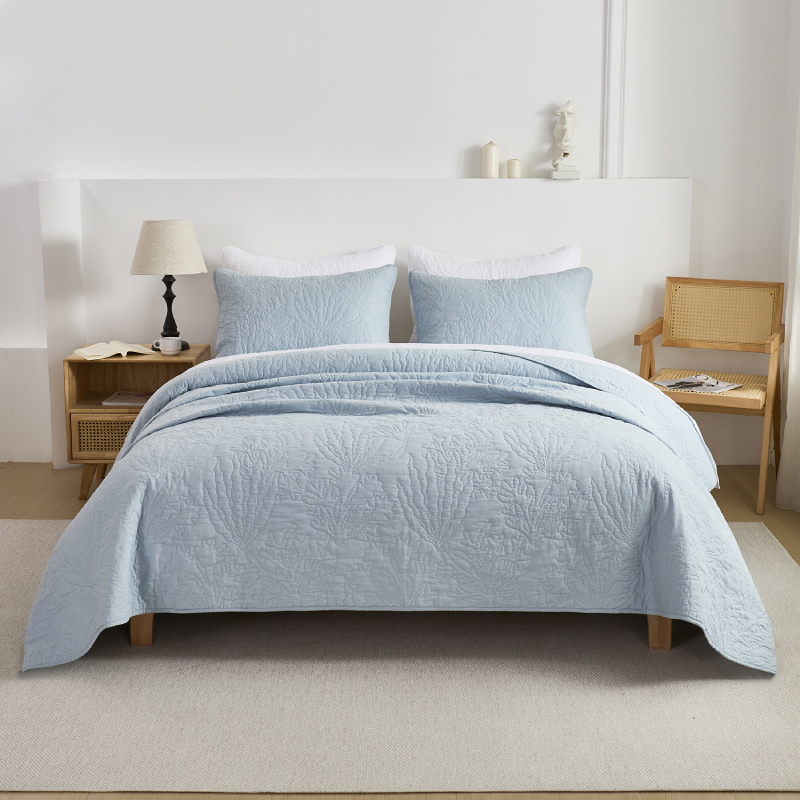 This bedroom features a Brandream Quilt Set.