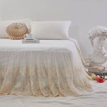 This bedroom features Brandream's bed skirt.