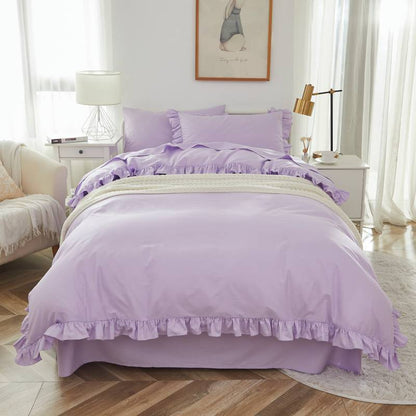 This bedroom features a Brandream Duvet Cover Set.