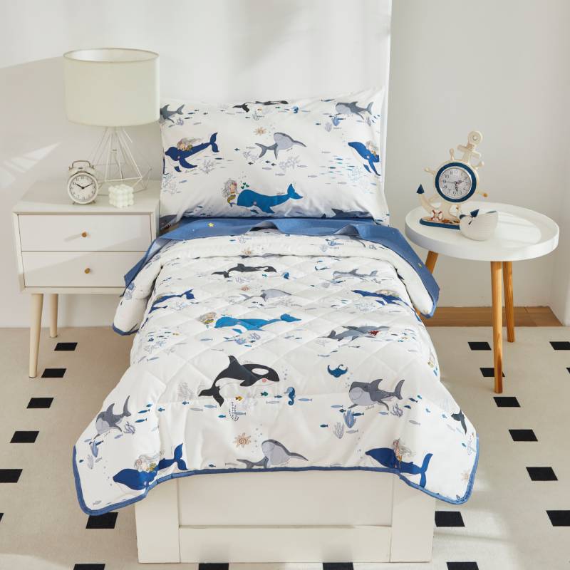 This bedroom features a Brandream Toddler Bedding Set.