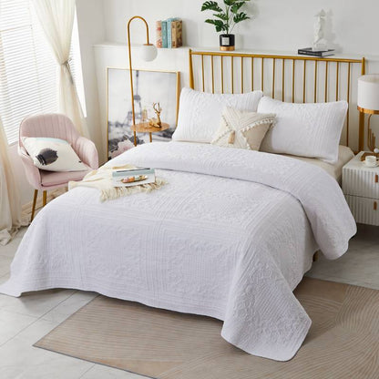 This bedroom features Brandream's quilt/coverlet and pillow sham.