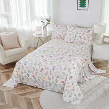 This bedroom features a Brandream four-piece bedding sheet Set.